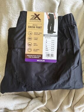 NWT ZeroXposur Men's Snow Pants Black Size Medium Insulated Ski Snowboard